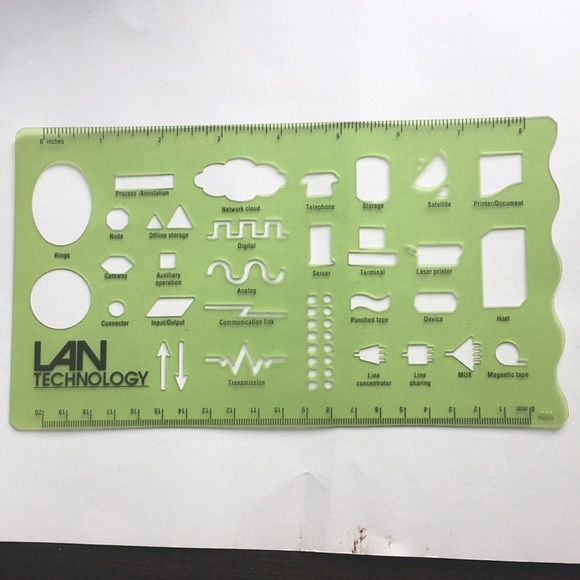 (6) IBM NEC computer flowchart templates bundle - Picture 4 of 7